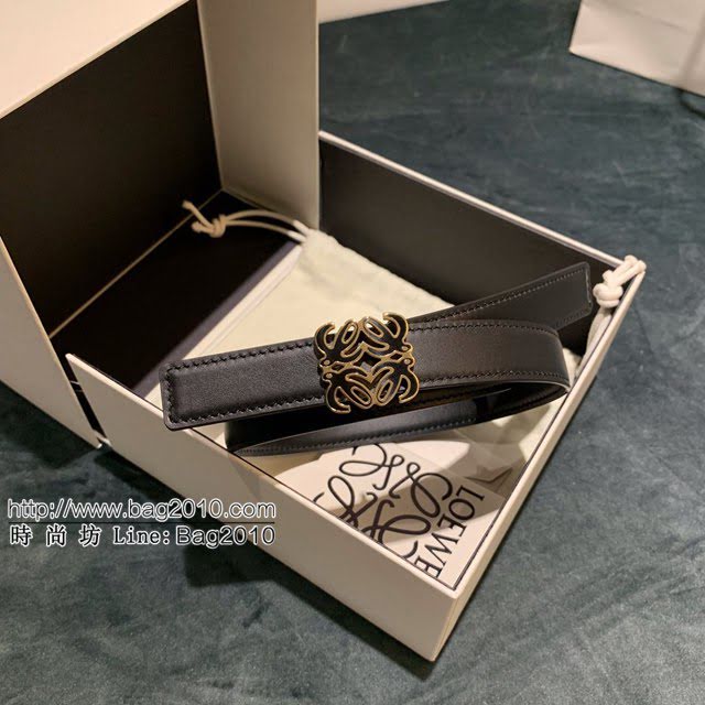 LOEWE女士皮帶 羅意威Anagram圖案帶扣小牛皮腰帶  jjp1326
